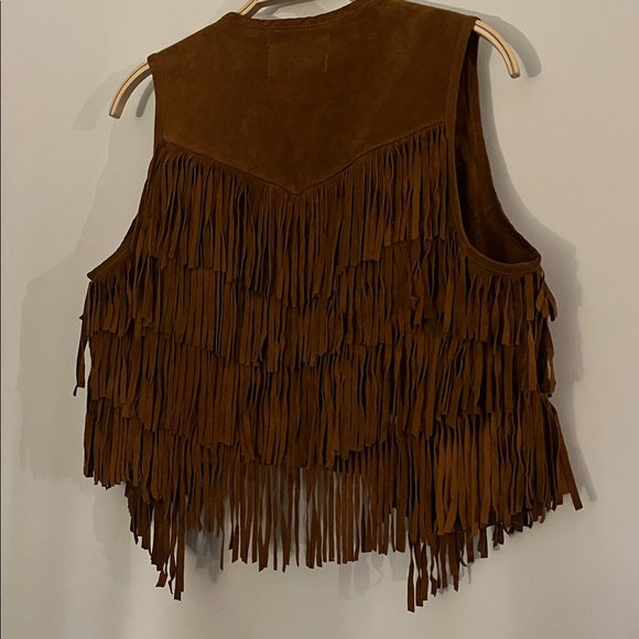 Leather Fringe Vest~ size S - Picture 5 of 6